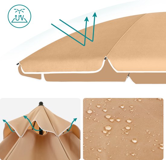 grote parasol voor bars en cafés op het terras of de strand