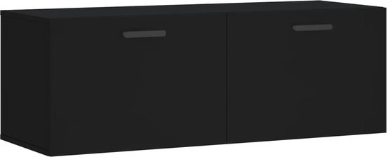 vidaXL-Wandkast-100x36,5x35-cm-bewerkt-hout-zwart