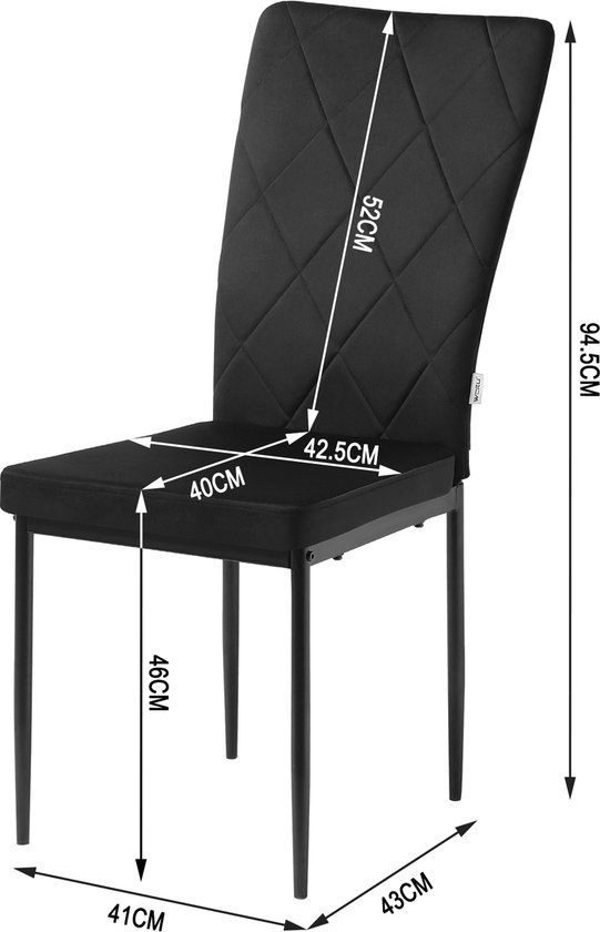 Eetkamerstoel Set van 4 - Eetkamerstoelen Set - 4 Stuks - Stoelen Set van 4 - Modern - Stoelen - Bruin