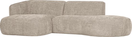 WOOOD Polly Chaise Longue - Polyester - Zand - 71x258x150/105