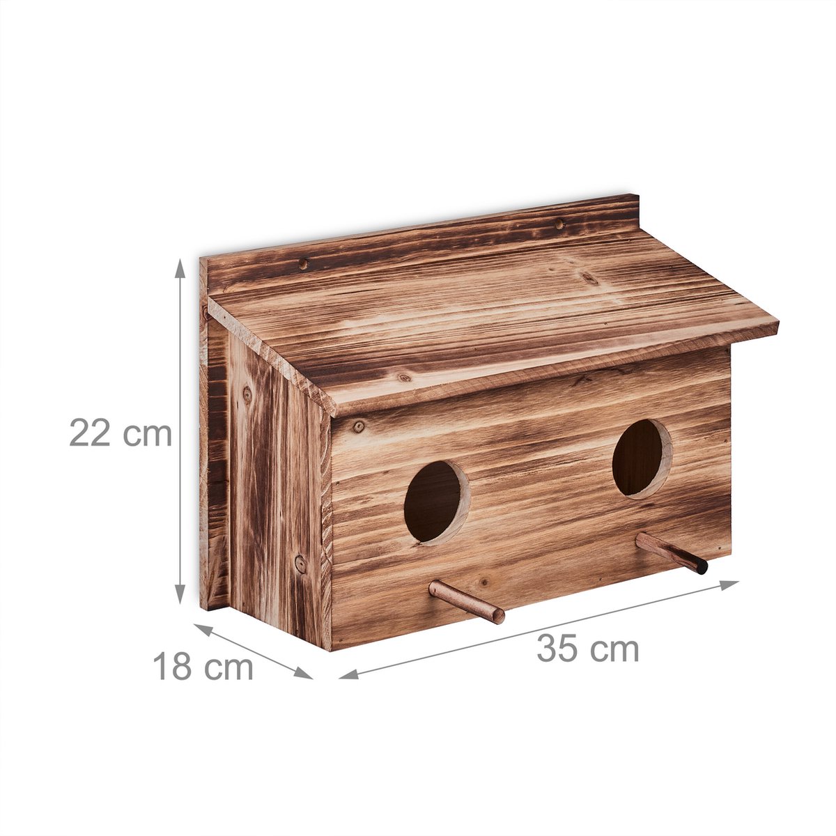 Hangend - Bruine - Kleine - Voor het balkon - Vogelhuisje kopen
