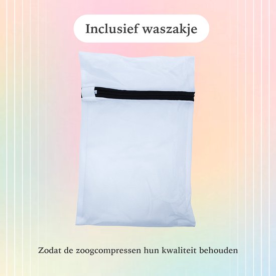 Muntel® Wasbare Zoogcompressen - Snelle Absorptie - Comfortabel - Wasbaar - Cup A t/m E - 16 Stuks - Wit van Muntel® — afbeelding 2