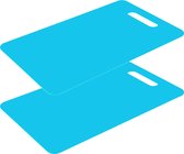 Excellent Houseware snijplank - 2x - blauw - kunststof - 29 x 20 cm