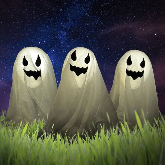 Décorations d'Halloween Fantôme Suspendu Éclairé, Décors de Fantômes Volants Effrayants avec Lumière LED Décoration Intérieure Effrayante Fantôme pour Jardin Arbre Fête (Blanc Décorations d'Halloween Fantôme Suspendu Éclairé, Décors de Fantômes Volants Effrayants avec Lumière LED Décoration Intérieure Effrayante Fantôme pour Jardin Arbre Fête (Blanc