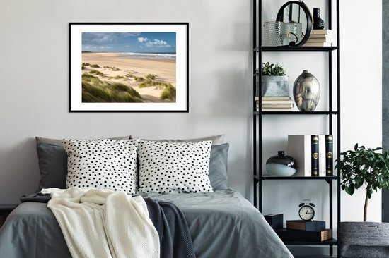 Cadre photo avec poster - Sable - Dune - Mer - 80x60 cm - Cadre poster