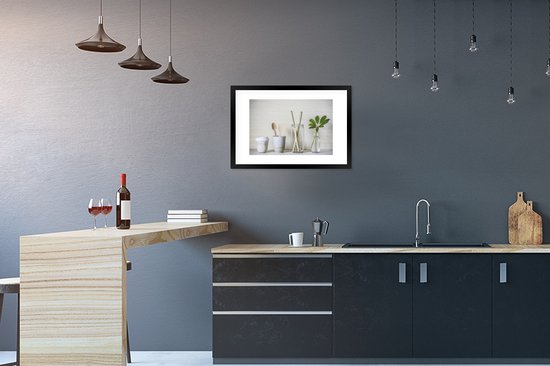 Réduisez les déchets à l'aide de cette tasse à café avec des couverts en bois bocal en verre avec des pailles en bois et le vase en verre assure un monde plus propre 60x40 cm