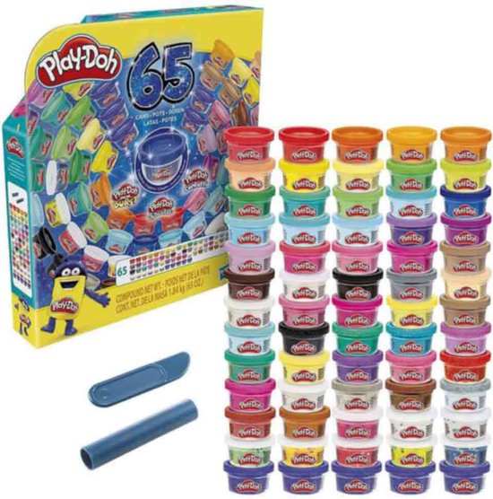 Play-Doh Vier Feest 65 Pack – Klei Speelset