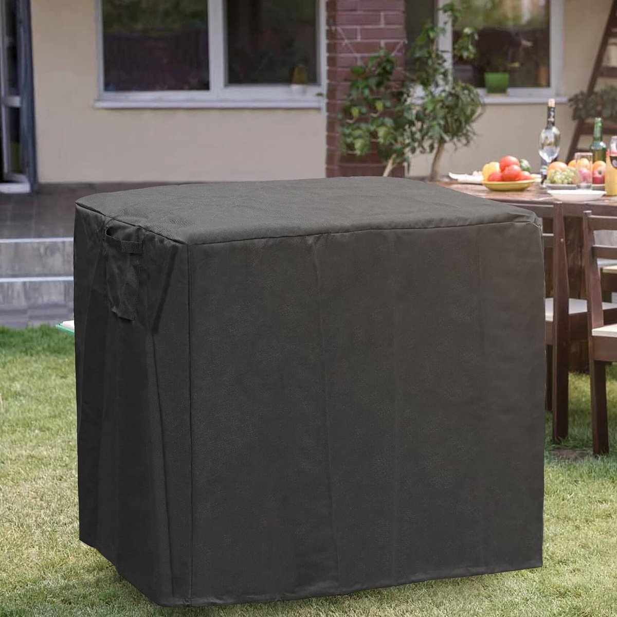 BBQ Afdekking 600D PVC Waterdichte Barbecuehoes BBQ-Hoezen Beschermhoes Afdekhoes Gasgrill 104 × 61 × 81 cm voor BBQ-Trolley Voedselvoorbereidingstafel Flattop Werktafel Zwart