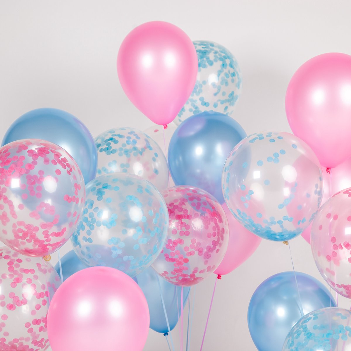 Fissaly 40 Stuks Gender Reveal Baby Shower Ballonnen - Decoratie Boy or Girl Party - Feestpakket Versiering – Geslachtsbepaling Jongen & Meisje – Zwangerschap Aankondiging — afbeelding 5