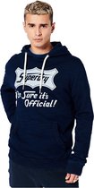 Superdry Vintage Script Style Indg Capuchon Blauw XL Man