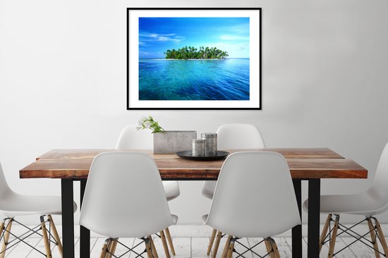 Fotolijst incl. Poster - Eiland - Tropisch - Zee - 80x60 cm - Posterlijst