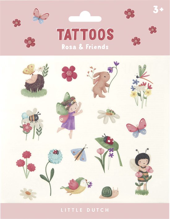 Foto: Little dutch tijdelijke tatoeages tattoos rosa friends