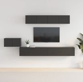 The Living Store TV-meubel set Zwart - 60 x 30 x 30 cm | 100 x 30 x 30 cm | 80 x 30 x 30 cm