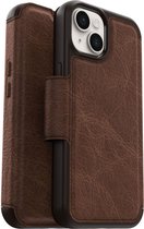 OtterBox Strada geschikt voor Apple iPhone 15 Plus Hoesje Echt Leer Book Case Bruin