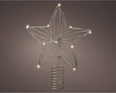 Decoris kerst ster piek - LED verlichting - steady - warm wit - H25 cm