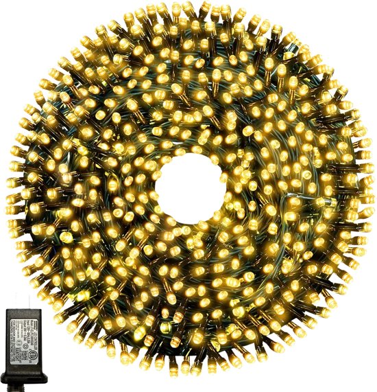 Foto: Cheqo kerstboomverlichting micro clusterverlichting kerstlampjes led verlichting kerstverlichting voor binnen en buiten 700 led 14 meter warm wit