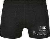 Dirk, je hebt niet de leukste persoonlijkheid, maar dit helpt wel Heren Boxershort - relatie - vriend - onderbroek - grappig