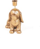 Housevitamin Kandelaar - Gouden Hond - 18x7x18cm