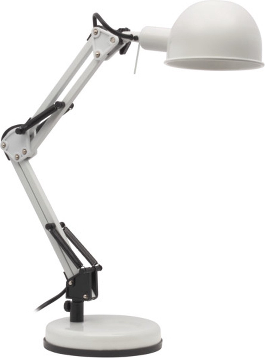 Kanlux PIXA Bureaulamp 1x40W Wit + Wipschakelaar 19300