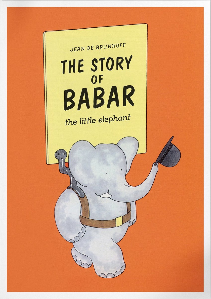 Pepperwall The Story Of Babar (Babar de Olifant) | Poster | B2: 50 x 70 cm Multikleur