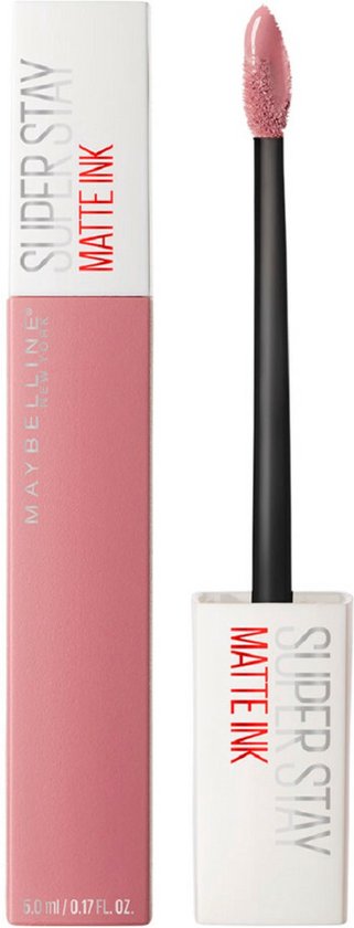 Maybelline SuperStay Matte Ink liquid lipstick in de kleur Dreamer. Roze verpakking met applicator.