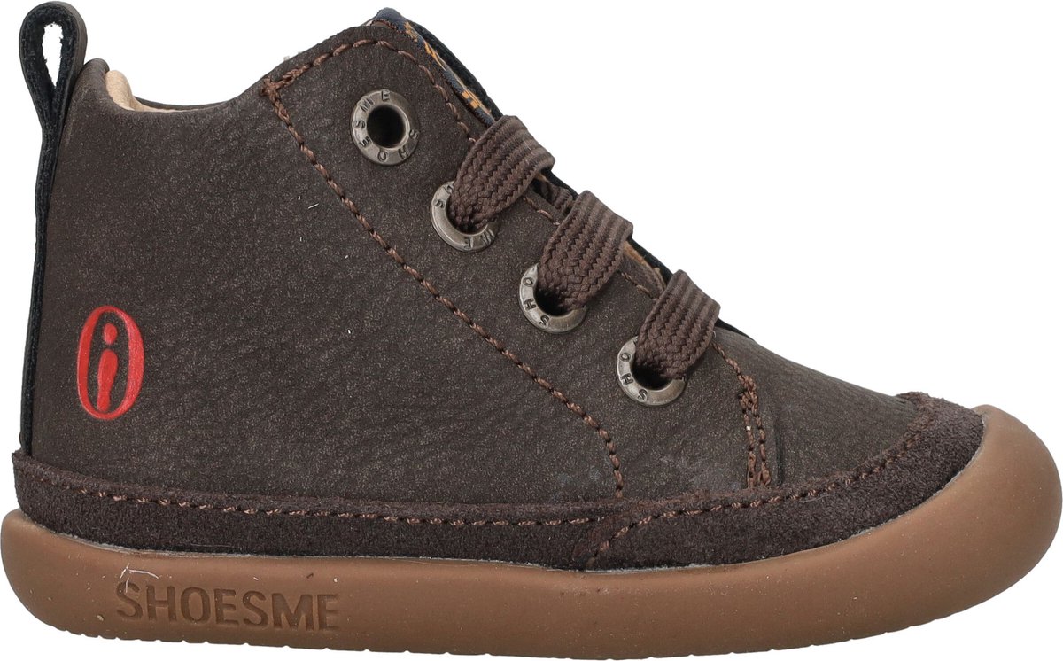Baby Veterschoenen Jongens Dark Brown Leer Shoesme Maat 21 bol