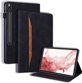 Case2go - Tablet hoes geschikt voor Samsung Galaxy Tab S9 Plus/S9 FE Plus (2023) - Business Wallet Book Case - Met pasjeshouder - Zwart