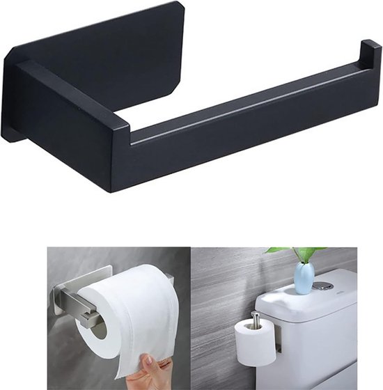 Toiletpapierhouder Zonder Boren, Zelfklevende Wc Papierhouder Roestvrij Wc Rolhouder