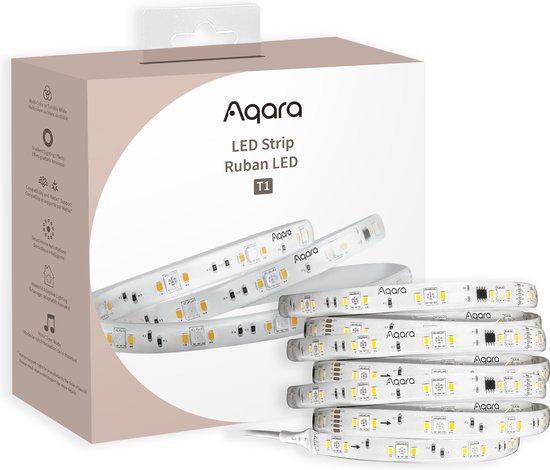 Bande LED Aqara T1 - Zigbee 3.0 - RGBIC - Compatible Apple Home via Aqara  Hub - 2 mètres