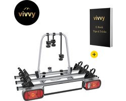 Fietsendrager Electrische Fietsen 2 - Fietsendrager Trekhaak Met Verlichting - Fietsendrager+Electrische+Fietsen - 100% Tevredenheidsgarantie - 3 Fietsen - Incl. Slot