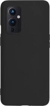 LuxeBass Siliconen hoesje geschikt voor OnePlus 9 - Soft Cover - Zwart - telefoonhoes - gsm hoes - telefoonhoesje