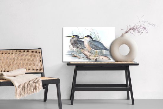 Painting King - Tableau sur toile Vogels au-dessus de l' Water - 90 x 60 cm