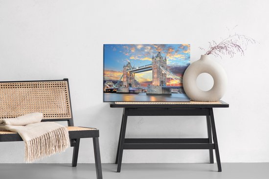 Painting King - Tableau sur toile Bridge Tower Bridge à Londres - 120 x 80 cm