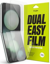 Ringke Dual Easy Film Screen Protector Geschikt voor Samsung Galaxy Z Flip 5 - Case Friendly Folie - Volledig Dekkend - 2-Pack