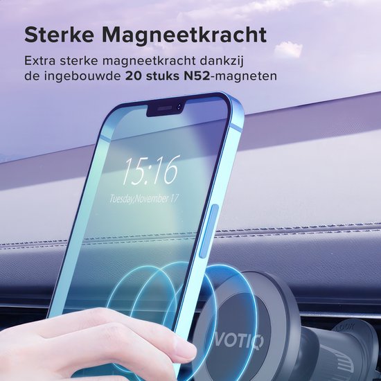 Chargeur / support smartphone sans fil Q3 pour voiture - avec