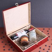 Creative Deco Boîte en Bois Vin Rouge | 3Espace | 35x30x10 cm | Porte-Cadeau En Bois Laque | Perfect pour le découpage, le stockage, la Décoration