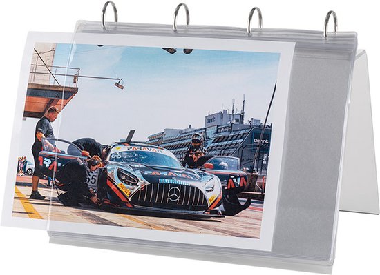 Foto: Dakstandaard flipover met 5 a4 insteekhoezen