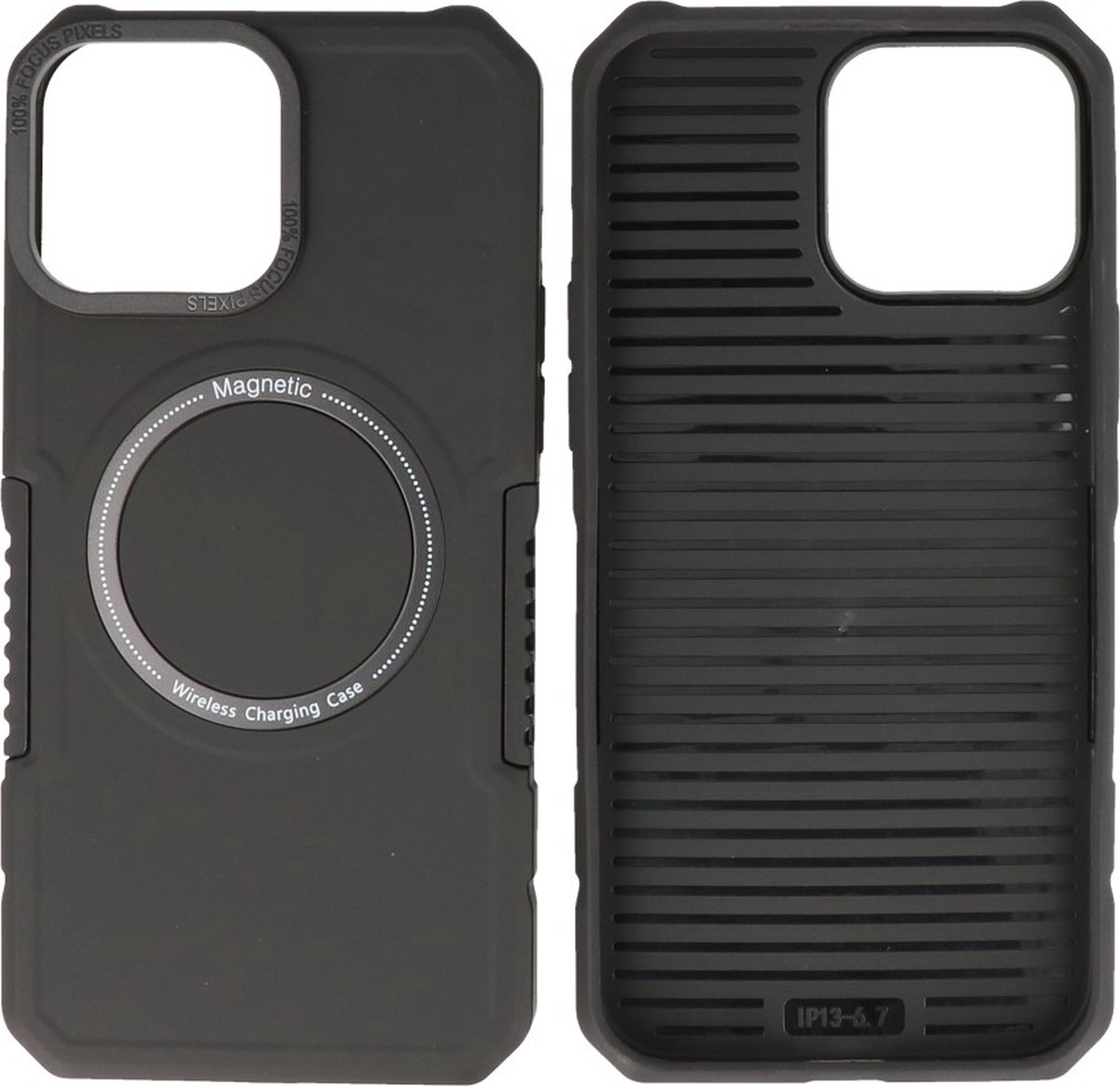 iPhone 14 Pro MagSafe Hoesje - Shockproof Back Cover - Zwart