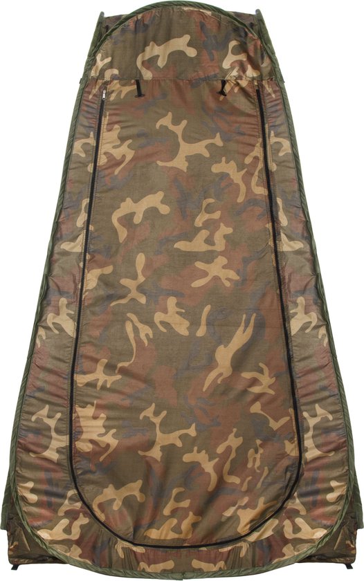 Springos Pop-Up Tent - 1 persoons - Omkleedtent - Festival - Strand - 120 x 120 x 190 - Legergroen van Springos — afbeelding 4