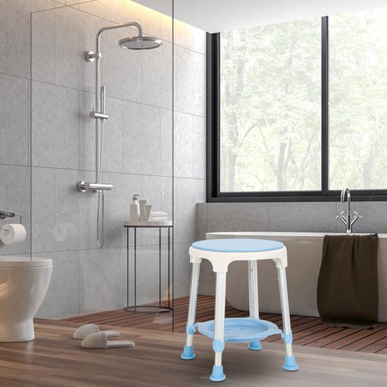 Douchekrukje Badkamerkrukje Douchekruk Verstelbaar Antislip Aluminium