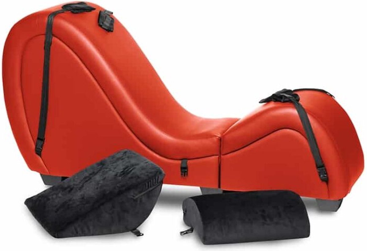 Goedkoopste XR Brands AH233-RED - Kinky Sex Chaise with Love Pillows - Red