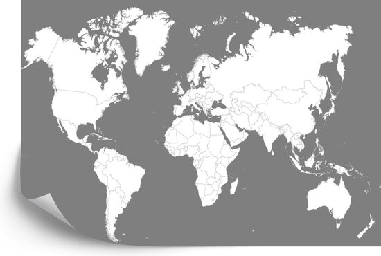 Fotobehang Wereldkaart - Vliesbehang - 400 x 280 cm