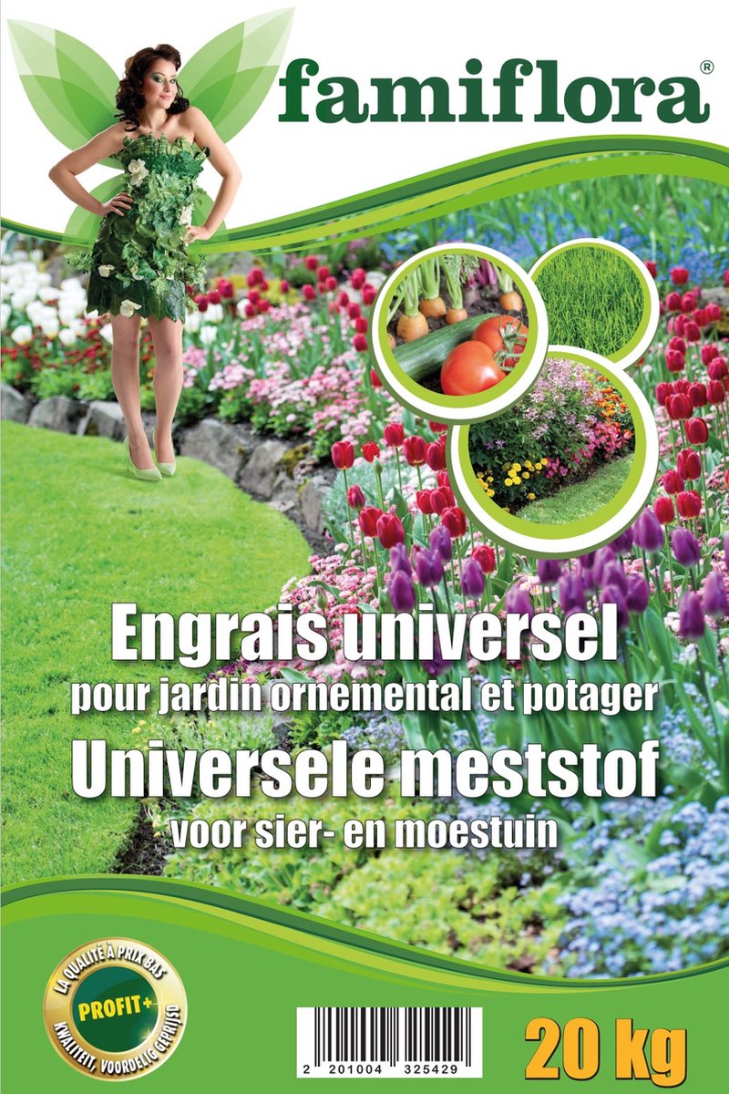 Famiflora Universele Meststof 20 kg voor Siertuin en Moestuin - Optimale Voeding voor een Prachtige Tuin