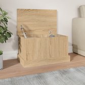 The Living Store Opbergbox - gereedschapskist - Afmetingen- 50 x 30 x 28 cm - Materiaal- bewerkt hout