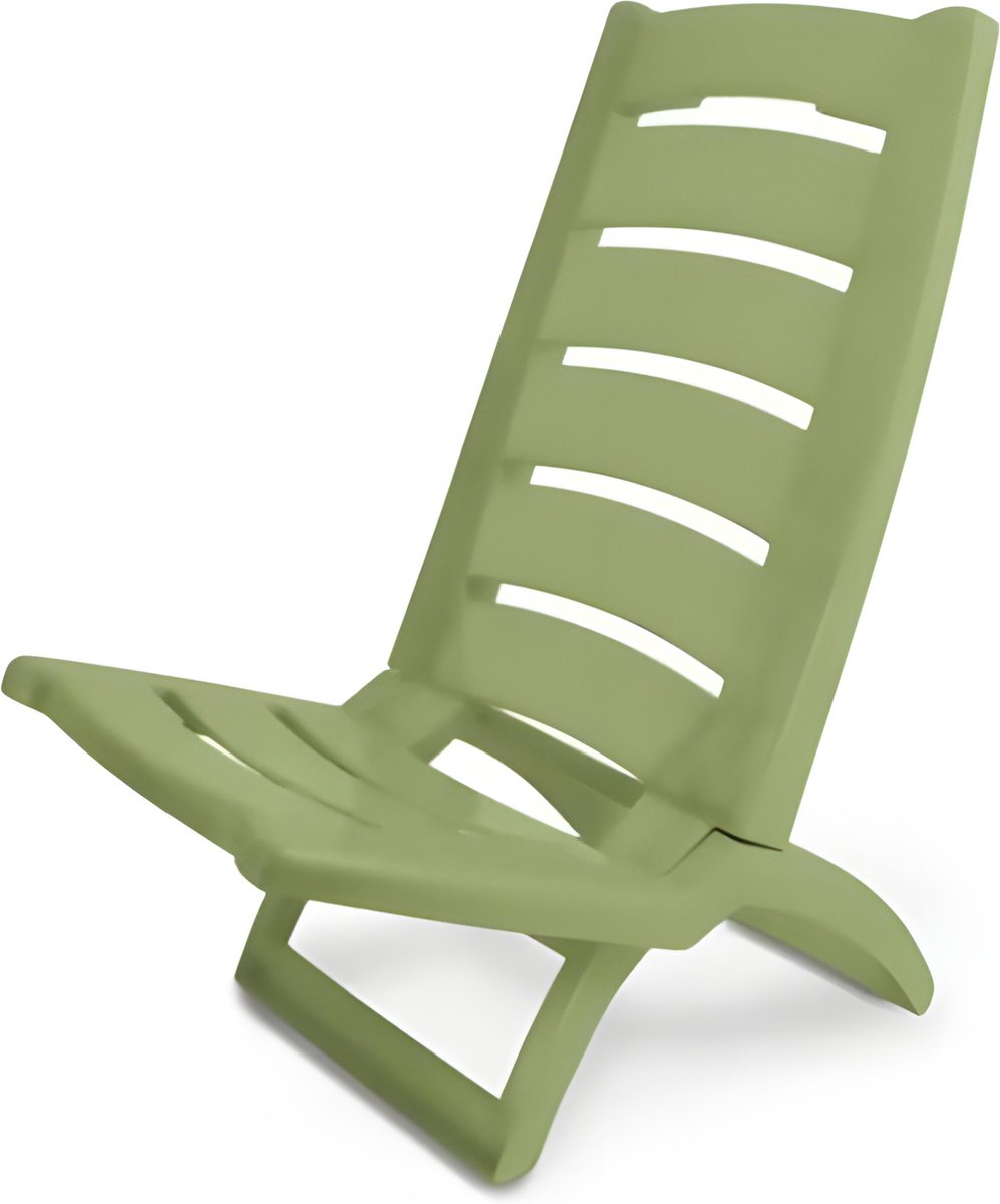 Adriatic Strandstoel opklapbaar kunststof 80x38cm groen