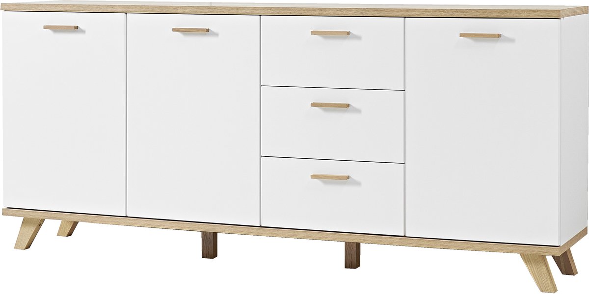 Germania Dressoir Oslo - L196 x B40 x H87 cm - Mat Wit