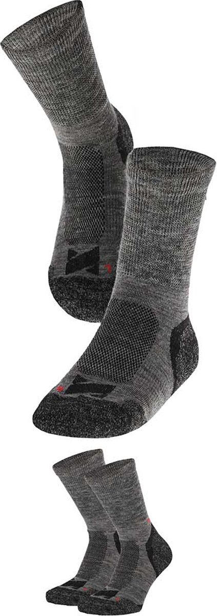 Morethansocks - Hiking Sokken - Merino Wol - Maat 35 t/m 47 - 4-Paar - Wandelsokken - Wandelsokken heren - Wandelsokken dames