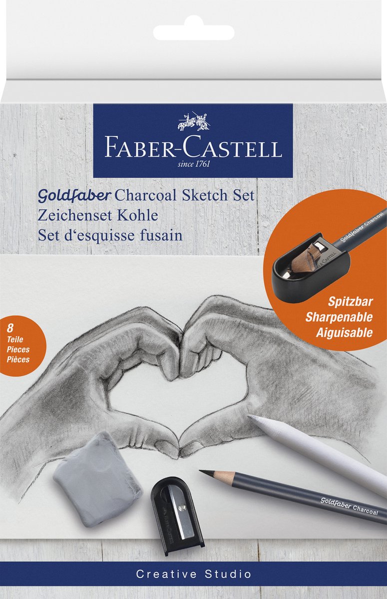 Faber-Castell houtskoolset - 8-delig - FC-114006 — cadeau in Hobby - foto 5