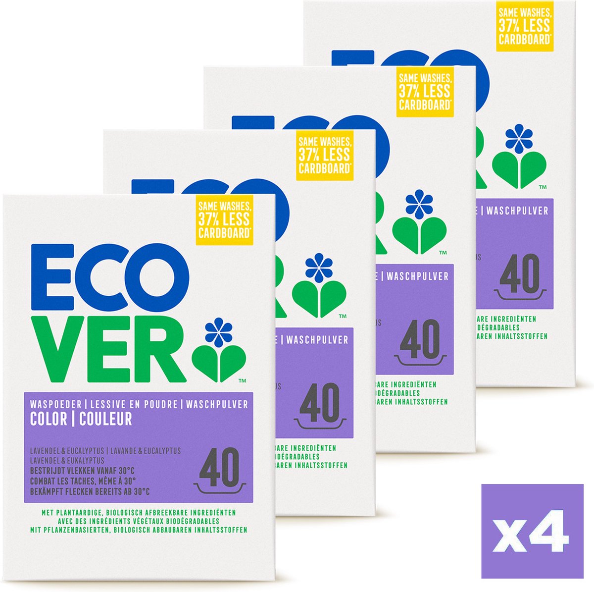 Goedkoopste Ecover Waspoeder Kleur Voordeelverpakking 160 Wasbeurten - Herstelt Kleur