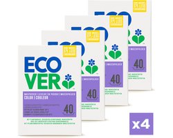 Ecover - Waspoeder Kleur - Voordeelverpakking 4 x 3 kg - Krachtige vlekverwijdering vanaf 30 °C - Behoudt kleur & vermindert katoenpluis